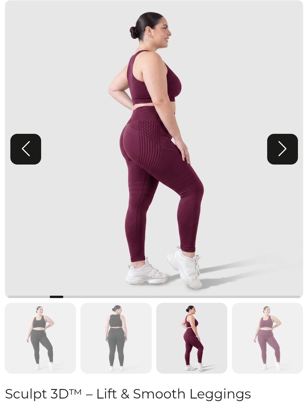 Sculpt 3D™ Lift & Smooth Leggings -Black, Gray& Deep Berry (3)